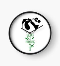 Balance Is Everything! Tumbling panda. Clock