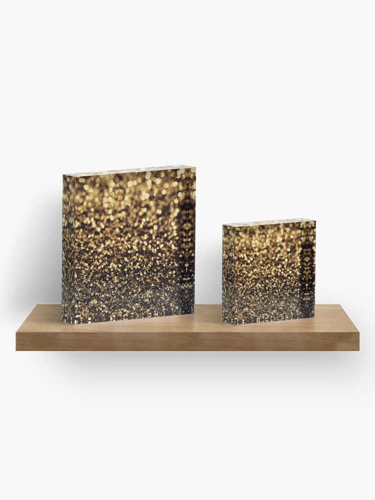 Alternate view of black gold Acrylic Block