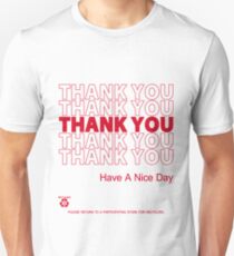 Camiseta ajustada camisa de bolsa de plástico - gracias
