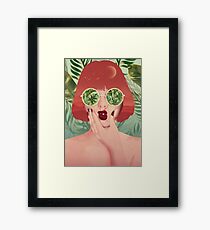 STRAND VIBES Gerahmter Kunstdruck