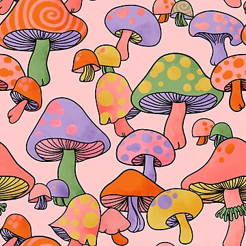 Artwork thumbnail, Happy Hippie Mushroom Magic by lauragraves