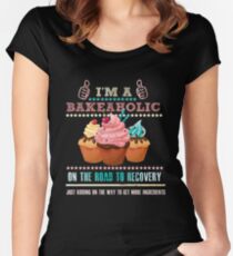 I'm a Bakeaholic - Funny Humor Baking Baker Women's Fitted Scoop T-Shirt