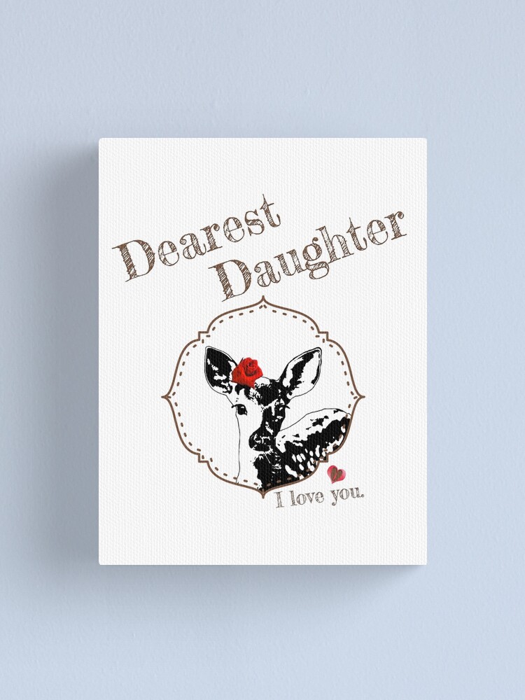 Alternate view of Deer Younger Daughter - I love my dear family Canvas Print
