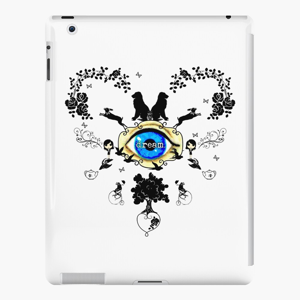 I Dream In Color - Black Silhouettes on White iPad Case & Skin