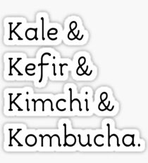 Grünkohl Kefir Kimchi und Kombucha Sticker