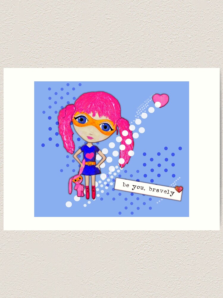 Alternate view of Bravely, She Took On The World Art Print