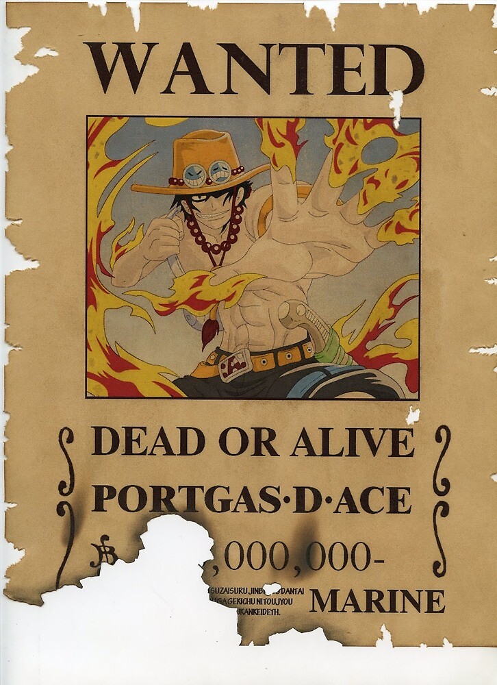 Portgas D. "Firefist" Ace Wanted Poster by PackieK.