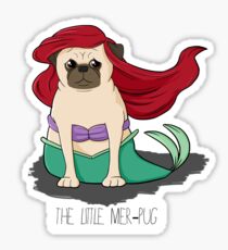 The Little Mer-Pug Sticker