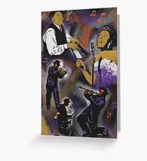 Jazz History with Billie Holiday and Fats Waller Greeting Card