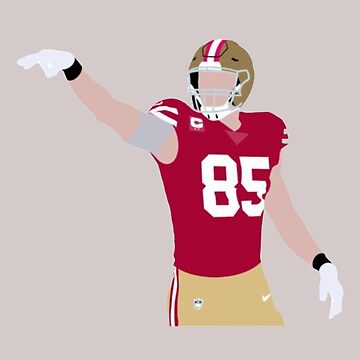 George Kittle San Francisco 49ers Pixel Art 1 Fleece Blanket by