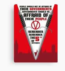 v for vendetta Canvas Print
