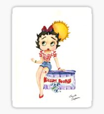 Betty Boop in a Kissing Booth Sticker