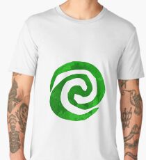 Green Swirl Inspired Silhouette Men's Premium T-Shirt