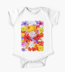 Exotic Flowers Colorful Explosion One Piece - Short Sleeve