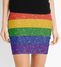 Glitter Rainbow Pride Flag Mini Skirt