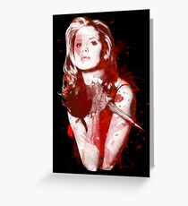 Splatter Buffy Greeting Card