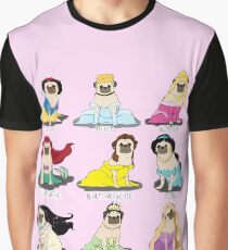 Mops Prinzessinnen Grafik T-Shirt