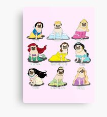 Pug Princesses Metal Print