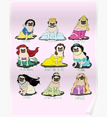Pug Princesses Poster
