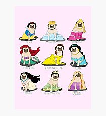 Mops Prinzessinnen Fotodruck