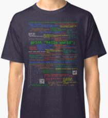 Hello World - Many Programming Languages (dark) Classic T-Shirt