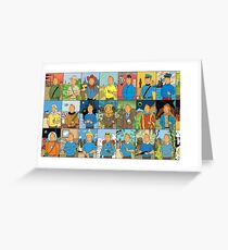 Many faces of Tintin Greeting Card