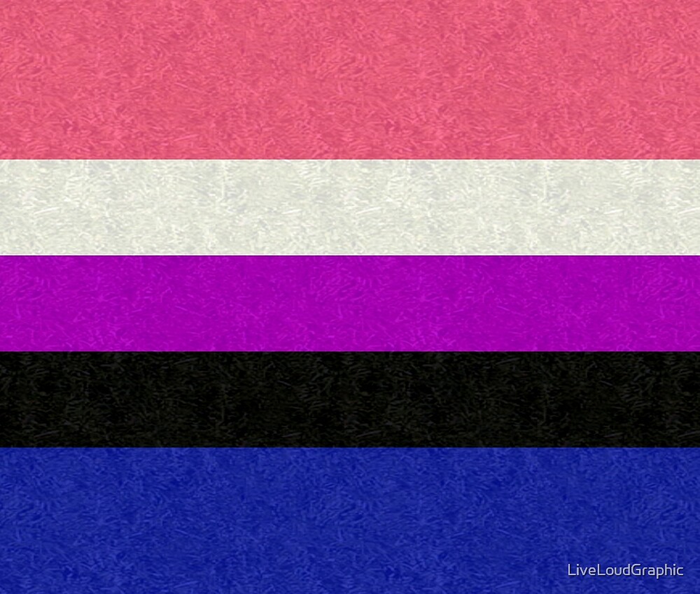 Gender Fluid Pride Flag Colored Background Design by LiveLoudGraphic