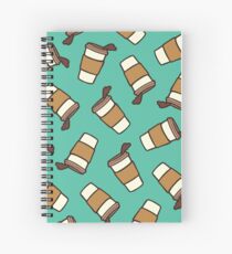 Take it Away Coffee Pattern Spiral Notebook