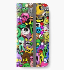 Monster doodles Zeichen Saga iPhone Flip-Case/Hülle/Skin