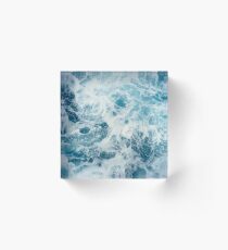 Sea Waves in the Ocean Acrylic Block