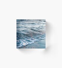Waves Crash on the Beach Acrylic Block