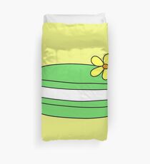 Green Flower Macaroon Duvet Cover