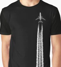 PLANE WITH CONTRAILS Graphic T-Shirt