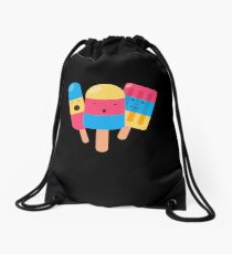 Happy Icecream Popcicle Sweets Candy Drawstring Bag