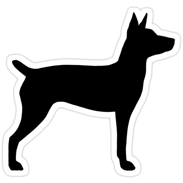 Rat Terrier Silhouettes Stickers By Jenn Inashvili Redbubble