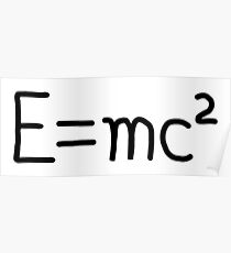 Einstein Relativitätstheorie Schwarz Poster