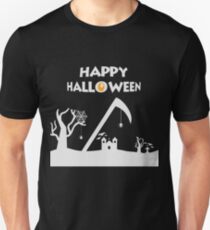 Happy Halloween - Spider Web - Graveyard - Bat Unisex T-Shirt