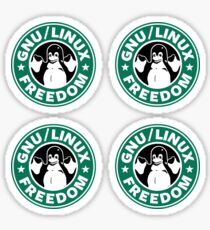 GNU Linux Freedom Green Sticker