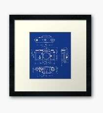 Nikon F Blueprint Vintage Classic Camera Framed Print