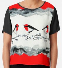 Rotkehlchen Chiffontop