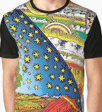 Flammarion Gravur in Farbe Grafik T-Shirt