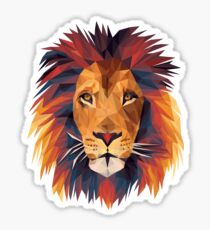 Low-Poly-Löwe Sticker
