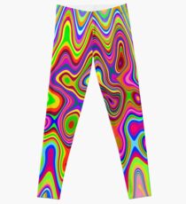 Psychedelic Glowing Colors Pattern Leggings