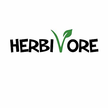 "HERBIVORE - Vegan and Vegetarian graphic tshirt " Magnet for Sale by Gaya-arts