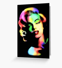 Marilyn Monroe Rainbow Colors Greeting Card