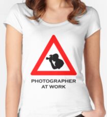 Photographer at Work Women's Fitted Scoop T-Shirt