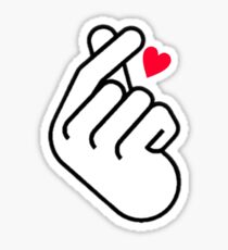 finger heart Sticker