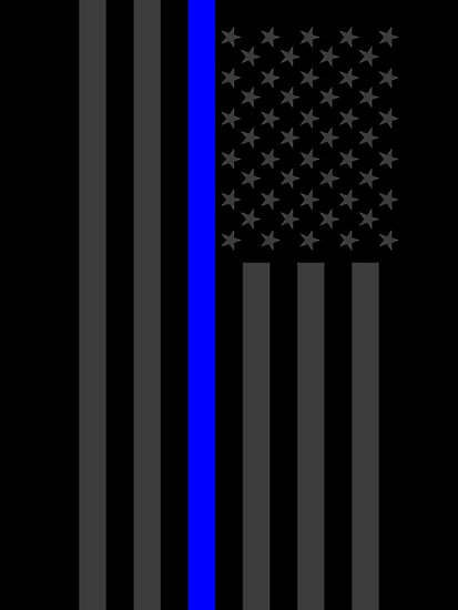 "The Symbolic Thin Blue Line on American Flag" Poster by Garaga | Redbubble