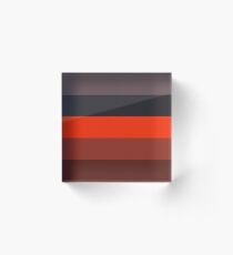 Fiery Red Landscape Acrylic Block