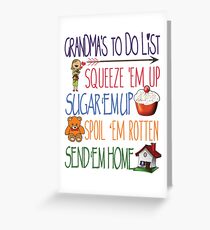 Grandma's To Do LIst - Grandma Gifts Greeting Card